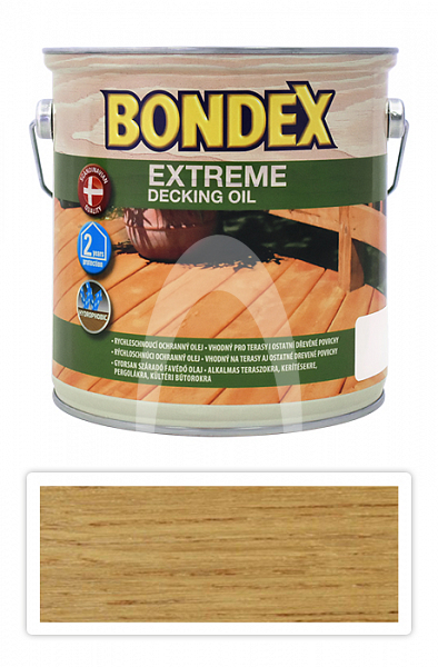 BONDEX Extreme Decking Oil - rychleschnoucí napouštěcí olej 2.5 l Teak