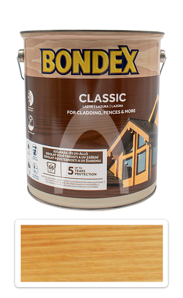 BONDEX Classic - matná tenkovrstvá syntetická lazura 5 l Oregonská pinie