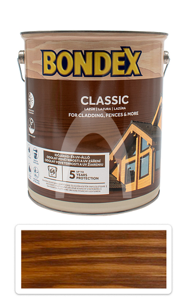 BONDEX Classic - matná tenkovrstvá syntetická lazura 5 l Ořech
