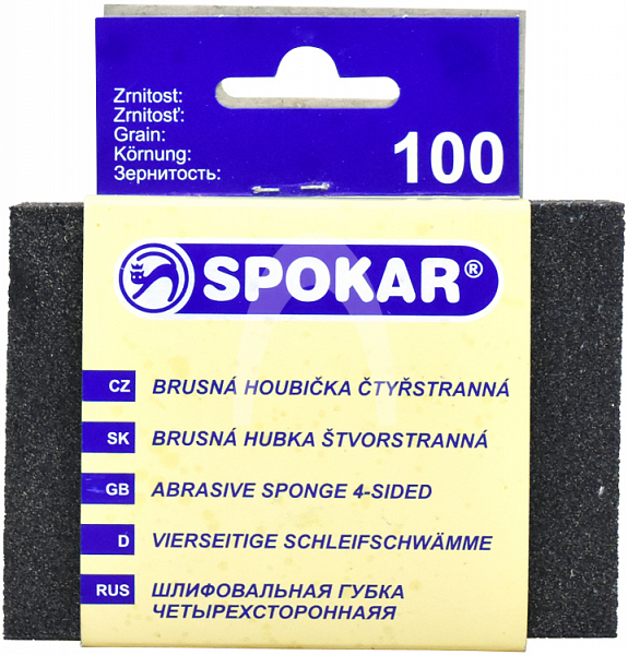 Houbička SPOKAR - čtyřstranná brusná, zrno 100