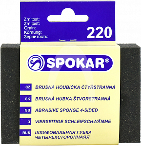 SPOKAR - čtyřstranná brusná houbička zrno 220