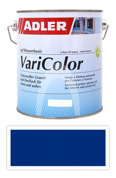 ADLER Varicolor - vodou ředitelná krycí barva univerzál 2.5 l Signalblau / Signální modrá RAL 5005