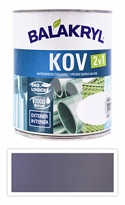 BALAKRYL Kov 2v1 - vodouředitelná antikorozní barva na kov 0.75 l Pastelově šedá 0101