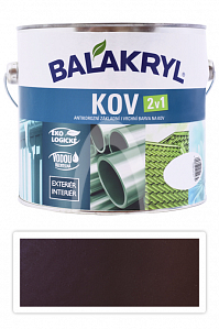 BALAKRYL Kov 2v1 - vodouředitelná antikorozní barva na kov 2.5 l Tmavě hnědá 02400240