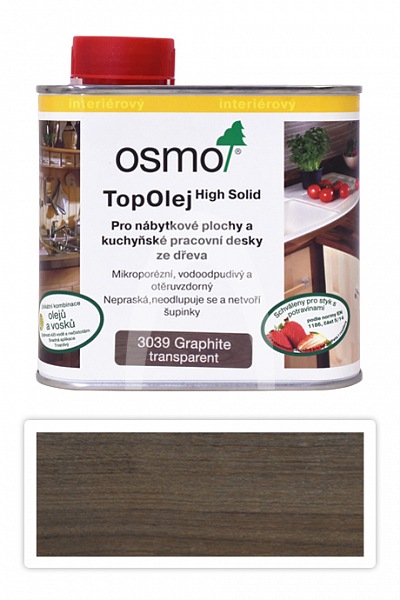OSMO Top olej na nábytek a kuchyňské desky 0.5 l Graphit 3039