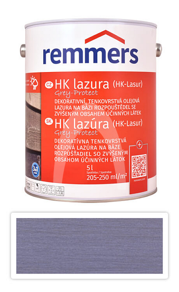 REMMERS HK lazura Grey Protect - ochranná lazura na dřevo pro exteriér 5 l Platingrau FT 26788