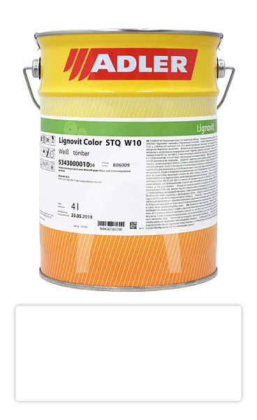 ADLER Lignovit Color - vodou ředitelná krycí barva 4 l Bílá