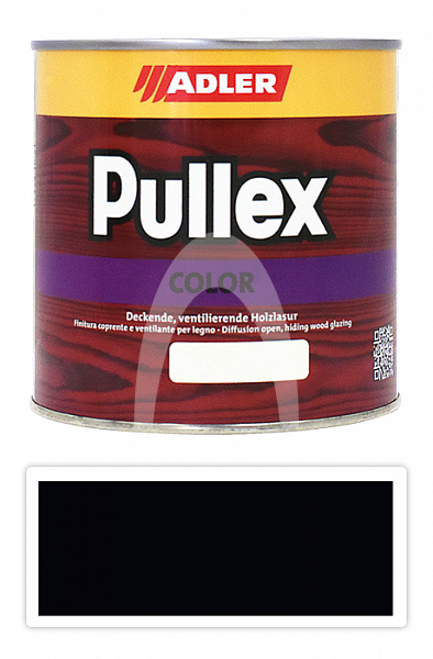 ADLER Pullex Color - krycí barva na dřevo 0.75 l Tiefschwarz / Černá RAL 9005