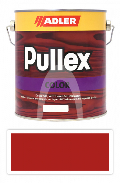 ADLER Pullex Color - krycí barva na dřevo 2.5 l Feuerrot / Ohnivě červená  RAL 3000