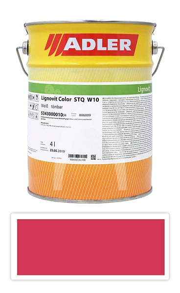 ADLER Lignovit Color - vodou ředitelná krycí barva 4 l Rosé / Růžová RAL 3017 báze