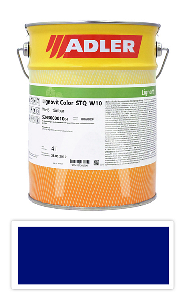 ADLER Lignovit Color - vodou ředitelná krycí barva 4 l Ultramarinblau / Ultramarínová RAL 5002