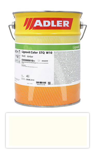 ADLER Lignovit Color - vodou ředitelná krycí barva 4 l Cremeweiss / Krémová RAL 9001