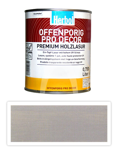 HERBOL Offenporig Pro Decor - univerzální lazura na dřevo 0.75 l Světle šedá