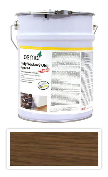 OSMO Tvrdý voskový olej barevný pro interiéry 10 l Černý 3075