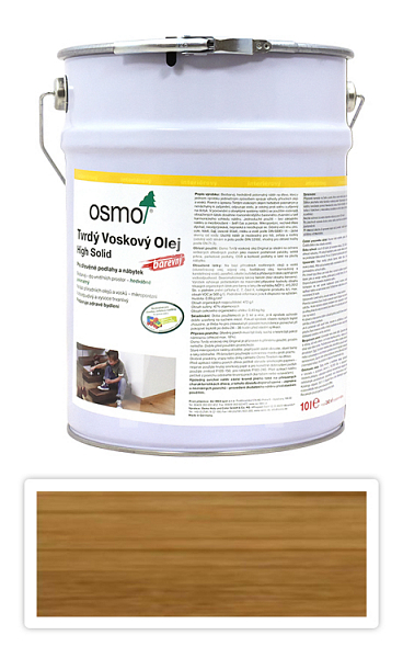OSMO Tvrdý voskový olej barevný pro interiéry 10 l Med 3071