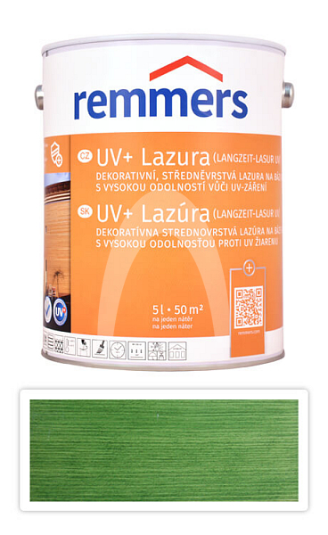 REMMERS UV+ Lazura - dekorativní lazura na dřevo 5 l Jedlově zelená