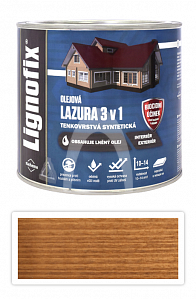 Lignofix LAZURA 3v1 - olejová lazura s biocidem 2.2 l Zlatý dub