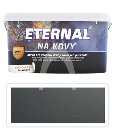 ETERNAL Na kovy - antikorozní barva na kov 5 l Antracitová COOL