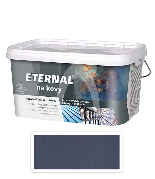 ETERNAL Na kovy - antikorozní barva na kov 5 l Kovářská tmavě šedá 454