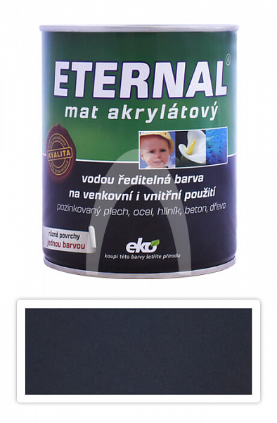 ETERNAL Mat akrylátový - vodou ředitelná barva 0.7 l Černá 013