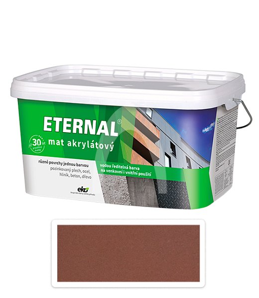 ETERNAL Mat akrylátový - vodou ředitelná barva 5 l Středně hnědá 021