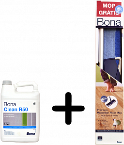 BONA Clean R50 - čisticí prostředek na vinyl a PVC 5 l + Mop Premium Microfiber ZDARMA