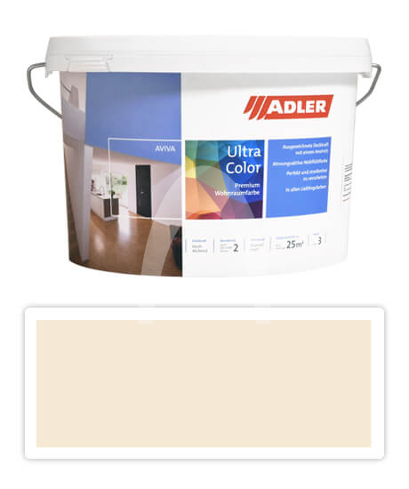 Adler Aviva Ultra Color - malířská barva na stěny v interiéru 3 l Schneegestöber AS 10/1