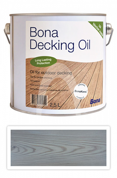 BONA Decking Oil - olej pro impregnaci a ochranu dřeva v exteriéru 2.5 l Šedý