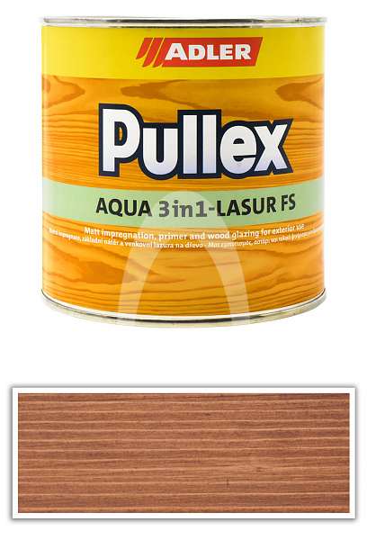 ADLER Pullex Aqua 3in1-Lasur FS - tenkovrstvá matná lazura na dřevo v exteriéru 0.75 l Ořech