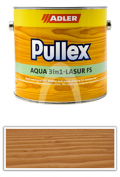 ADLER Pullex Aqua 3in1-Lasur FS - tenkovrstvá matná lazura na dřevo v exteriéru 2.5 l Dub