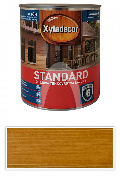 XYLADECOR Standard - olejová tenkovrstvá lazura na dřevo 0.75 l Modřín