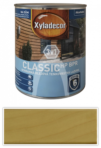 XYLADECOR Classic HP BPR 3v1 - ochranná olejová tenkovrstvá lazura na dřevo 0.75 l Bezbarvý