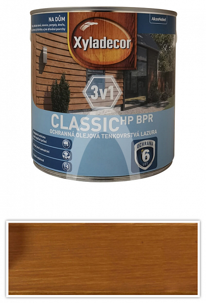 XYLADECOR Classic HP BPR 3v1 - ochranná olejová tenkovrstvá lazura na dřevo 2.5 l Antická pinie