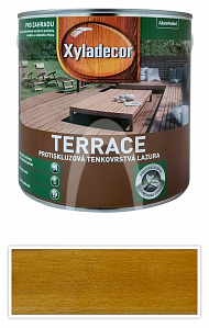 XYLADECOR Terrace - protiskluzová tenkovrstvá lazura na dřevěné terasy 2.5 l Bezbarvá