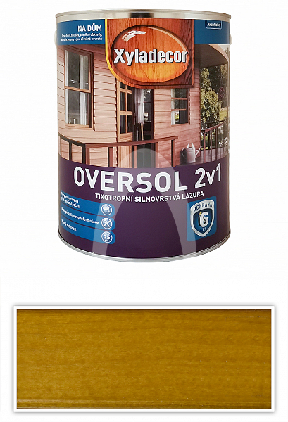 XYLADECOR Oversol 2v1 - tixotropní silnovrstvá lazura na dřevo 5 l Vlašský ořech