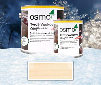 OSMO sada - tvrdý voskový olej barevný pro interiéry 2.5 l Bílý 3040 + 0.75 l ZDARMA