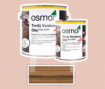 OSMO sada - tvrdý voskový olej barevný pro interiéry 2.5 l Hnědá zem 3073 + 0.75 l ZDARMA