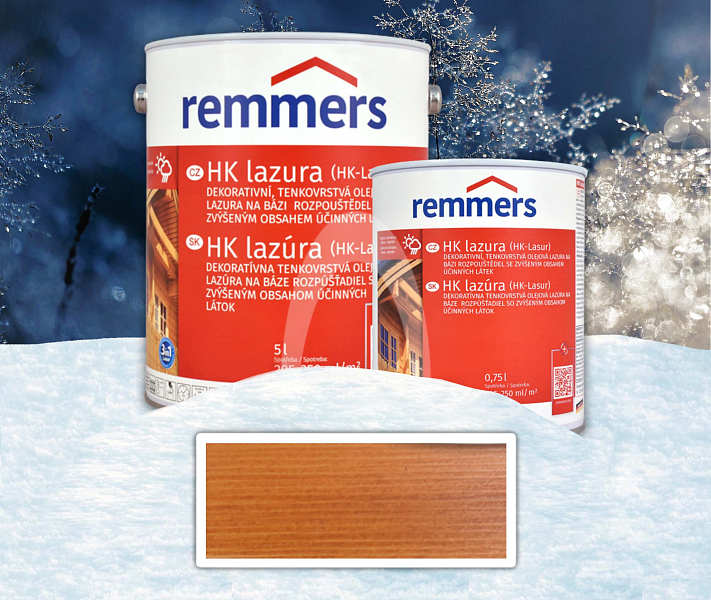 REMMERS sada - HK lazura - ochranná lazura na dřevo pro exteriér 5 l Pinie + 0.75 l ZDARMA