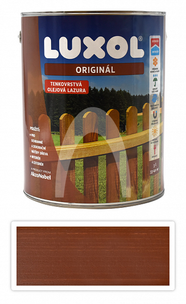 LUXOL Originál - dekorativní tenkovrstvá lazura na dřevo 3 l Mahagon (20 % zdarma)