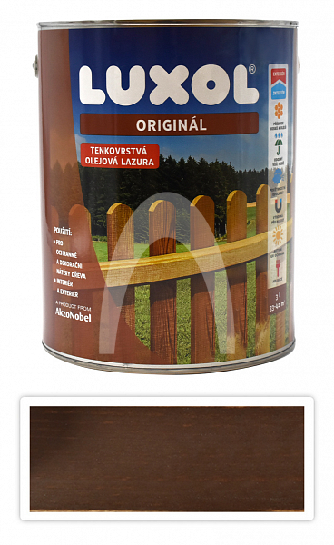 LUXOL Originál - dekorativní tenkovrstvá lazura na dřevo 3 l Palisandr (20 % zdarma)