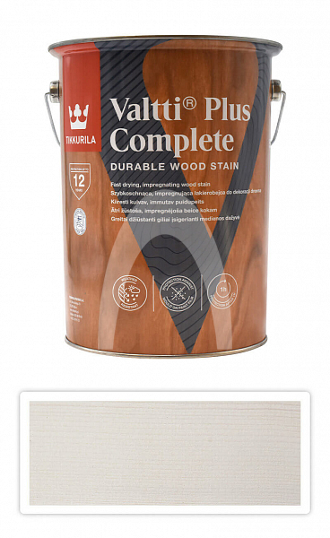 TIKKURILA Valtti Plus Complete - matná tenkovrstvá lazura 5 l Bílá
