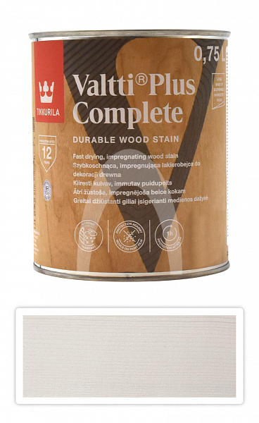TIKKURILA Valtti Plus Complete - matná tenkovrstvá lazura 0.75 l Bílá