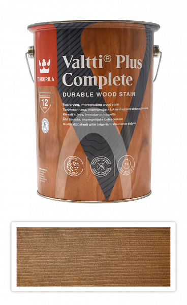 TIKKURILA Valtti Plus Complete - matná tenkovrstvá lazura 5 l Zlatý dub