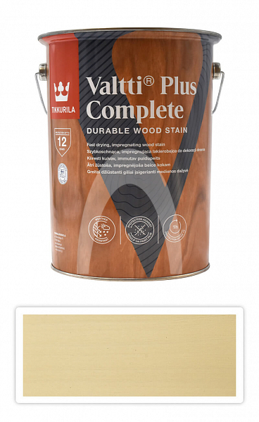 TIKKURILA Valtti Plus Complete - matná tenkovrstvá lazura 5 l Světlý dub