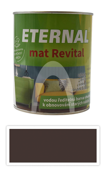 ETERNAL mat Revital - univerzální vodou ředitelná akrylátová barva 0.7 l Tmavě hnědý RAL 8017