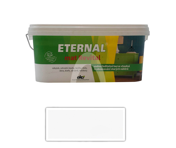 ETERNAL mat Revital - univerzální vodou ředitelná akrylátová barva 2.8 l Bílá RAL 9003