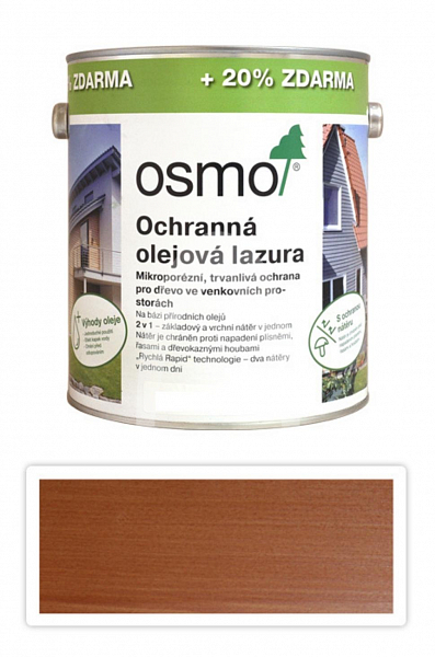 OSMO Ochranná olejová lazura 3 l Modřín 702 (20 % zdarma)