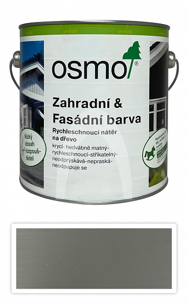 OSMO Zahradní a fasádní barva na dřevo 2.5 l Achátově šedá 7738