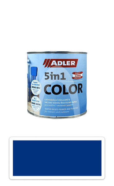 ADLER 5in1 Color - univerzální vodou ředitelná barva 0.75 l Signalblau / Signální modrá RAL 5005