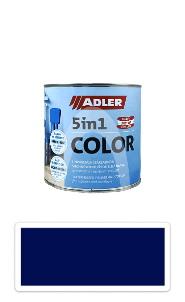 ADLER 5in1 Color - univerzální vodou ředitelná barva 0.75 l Nachtblau / Noční modrá RAL 5022